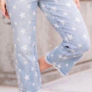 Judy Blue Star Denim Cropped Jeans Size 3/26 New